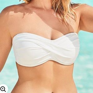 NWOT swimsuits for all shirred bandeau top